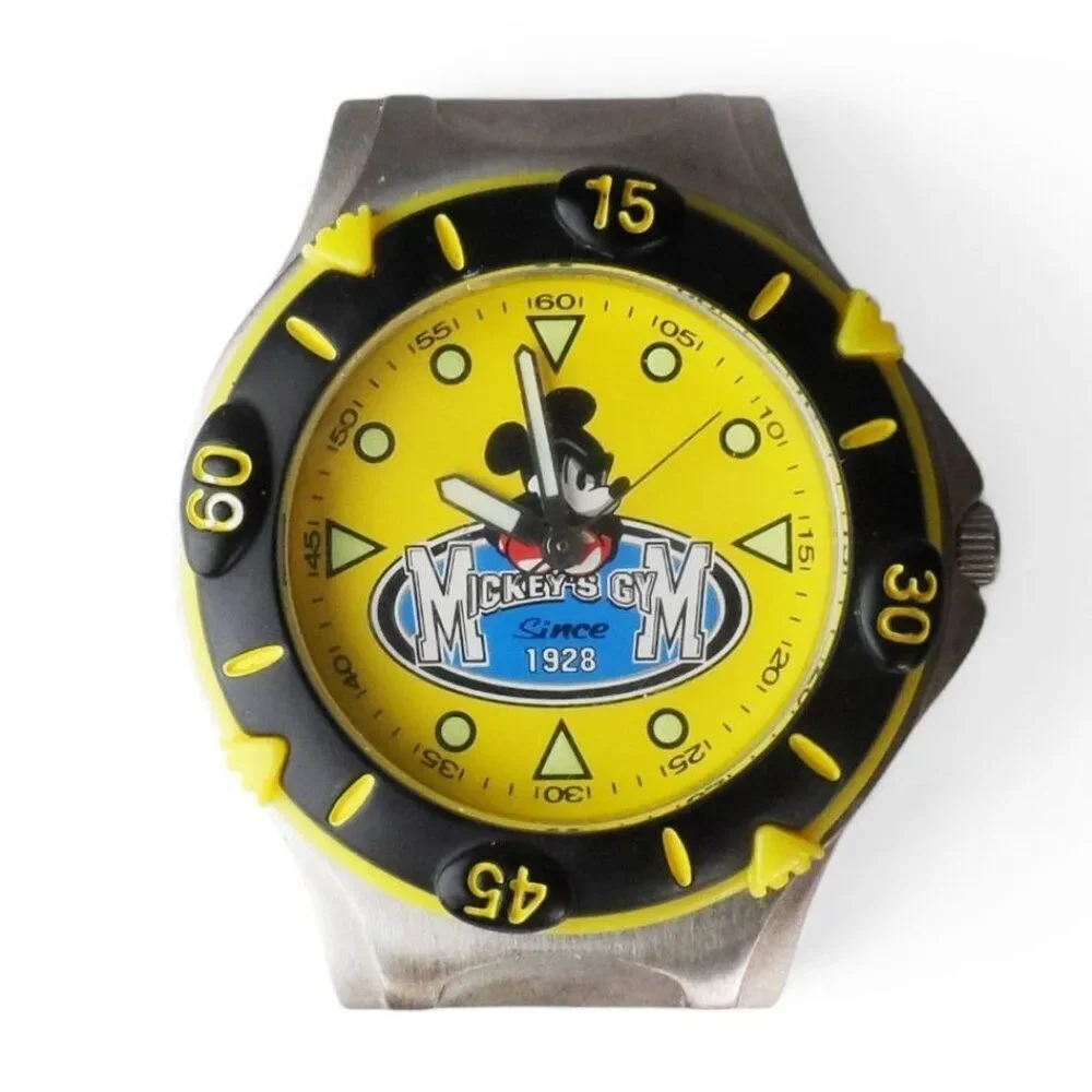 Disney‎ Time Works Vintage Y2K Mickey's Gym Watch (NO BANDS and Needs Battery)